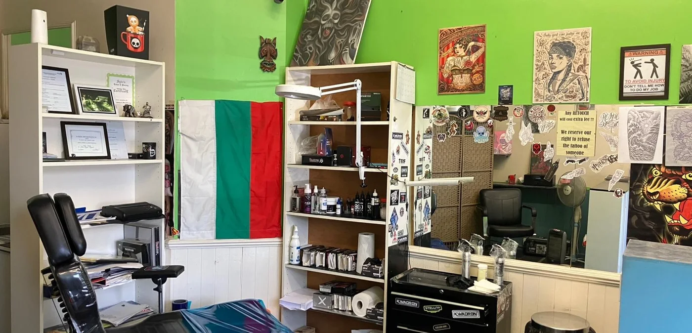 Inside N9 Tattoo Studio in Edmonton Green, North London